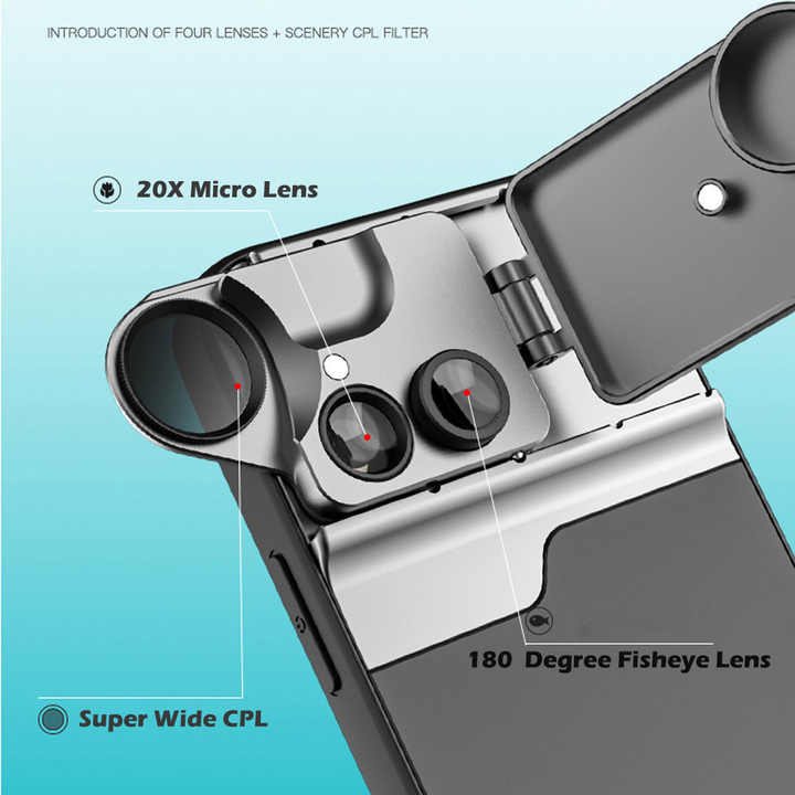IPhone 12 Mini 3 in 1 CPLフィルターマクロレンズ用マルチカメラ 
