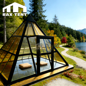 RAXTENT Casa di Vetro a Forma di Piramide 4M <span class=keywords><strong>per</strong></span> <span class=keywords><strong>Glamping</strong></span>, Resort, Rifugio e Osservazione delle Stelle - Product Image 4