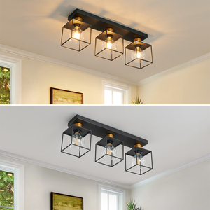 Tường ánh sáng trong nhà cổ điển Dimmable Tường Đèn màu đen công nghiệp Retro Đèn Kim Loại trần ánh sáng lịch thi đấu - Product Image 5