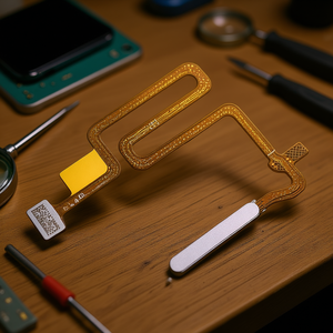 Lector de huellas dactilares flexible para Oppo A54s, pieza de repuesto plateada - Product Image 3