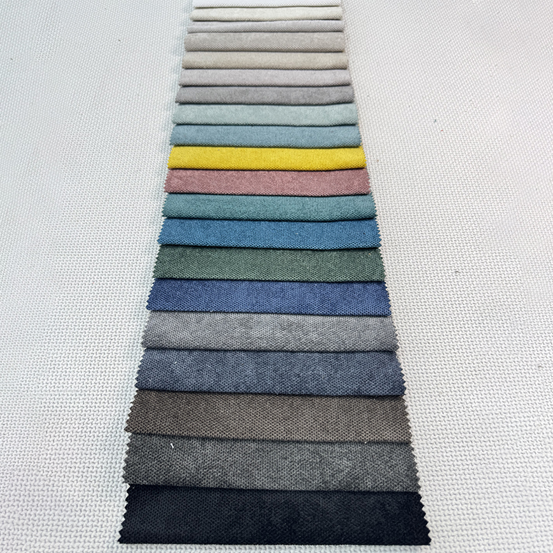 China Textiles Fabric Plain Furniture Fabric High Quality 100% Polyester Sofa Linen Fabric Wholesale