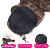 Queue de cheval synthétique ondulée bouclée de haute qualité Julianna Wholesale, extension de cheveux à cordon en fibre Futura