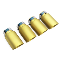 Embouts d'échappement universels en acier inoxydable OBM avec finition dorée pour divers modèles, tuyau d'échappement de course, embout de tuyau d'échappement plaqué or