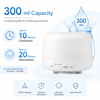 Diffuseur d'arômes évaporatif sans BPA de 300 ml, humidificateur à huile essentielle, brume fraîche, USB, 7 couleurs LED, minuterie d'arrêt automatique, maison, bureau, spa