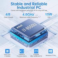 Mini PC industriel pouvant être utilisé dans certains environnements industriels particuliers qui ne permettent que les micro-PC. Core I7-8550U, 32 Go de RAM, 1 To de SSD