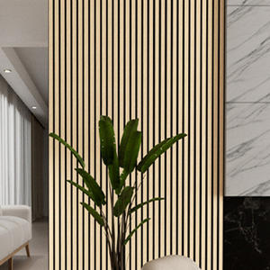 Panel Acústico de Madera para Interiores, Insonorizante, de Chapa de Madera, Buen Precio, Paneles de Listones de Madera Utilizados en Proyectos Acústicos de Paredes de Oficina, Fábrica China - Product Image 6