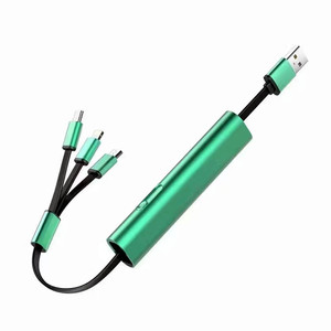 ร้อนอลูมิเนียม<span class=keywords><strong>3</strong></span> In 1พับเก็บได้พวงกุญแจ USB สายชาร์จ Micro USB Type C 3A สายชาร์จอย่างรวดเร็ว - Product Image 5