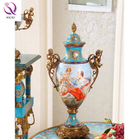 Trophée classique européen ornements hôtel salon table à manger chambre cour française figure vase ornements mobilier exportation