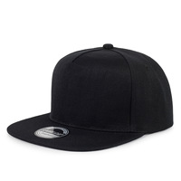 Casquette à visière plate de style américain avec logo personnalisé brodé, tendance et polyvalente, casquette de baseball à cinq panneaux à visière plate