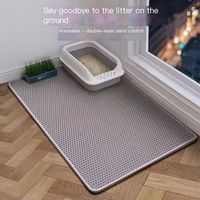 Tapis pour chat moderne lavable, double couche, facile à nettoyer, en EVA alvéolé, imperméable, pour litière et couchage