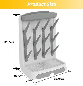 Estante de secado de biberones, soporte de secador de biberones de alta capacidad para biberones, tetinas, tazas, piezas y accesorios de bomba - Product Image 3