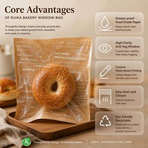 Bolsa <span class=keywords><strong>de</strong></span> <span class=keywords><strong>Papel</strong></span> Antigrasa Personalizada al por Mayor <span class=keywords><strong>para</strong></span> Empacar Productos <span class=keywords><strong>de</strong></span> Panadería, como Bagels, Donuts, <span class=keywords><strong>Pan</strong></span>, Croissants, Pasteles <span class=keywords><strong>y</strong></span> Sándwiches - Product Image 2