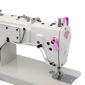 JUKKY JK9806 High-Speed Automatic Lockstitch Industrial Sewing Machine Direct Drive Computerized Trimming Leather Pink Color - Product Image 5