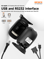 Lecteur de codes-barres omnidirectionnel 2D à détection automatique, lecteur de codes QR, interface USB, en stock pour usage commercial