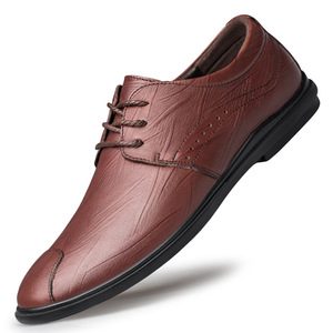 Zapatos de Vestir con Cordones de Cuero Genuino con Diseño Calado, Nuevos para Primavera y Verano |   Zapatos de Cuero Transpirables Casuales para Hombre de Talla Grande - Product Image 5