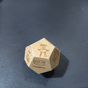 "30mm tùy chỉnh gỗ sồi 12 mặt xúc xắc-thực phẩm vui vẻ, các cặp vợ chồng trò chơi, tập thể dục Yoga & Bàn chơi game Phụ kiện - Product Image 4