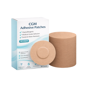 แผ่นปิดเซ็นเซอร์ <span class=keywords><strong>CGM</strong></span> เทปกาวสำเร็จรูป กันเหงื่อ ป้องกันการแพ้ ไม่ระคายเคืองผิว สำหรับผู้ป่วยเบาหวาน ตรวจวัดระดับน้ำตาลในเลือด สารสกัดจากพืช - Product Image 1