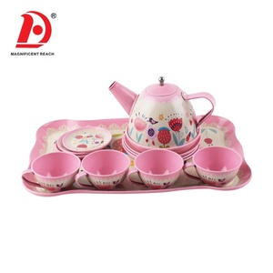 Baby Girl Pink Water Kettle Super Luxury Mini Metalware China Complete Kitchen Table Play <strong>Set</strong> Educational Tin <strong>Tea</strong> Toy <strong>for</strong> <strong>Kids</strong> - Product Image 4