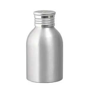 RUIPACK OEM Wholesale 50ml 100ml silver aluminum talcum powder bottle, empty refillable powder with powder lid