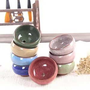 8 Farben Sukkulenter Blumentopf Zarte Praktische Keramik Kompakt Mini Einfache Sukkulente Pflanzer für Home Crafts Drops hipping