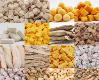 Granulés de poulet lyophilisés personnalisables pour chats et chiens, friandises pour animaux de compagnie, faibles en gras, sans additifs