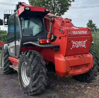 Chargeur télescopique MANITOU MT 1740 d'occasion certifié CE/EPA, 4 tonnes, d'origine française, hauteur maximale de levage 17 mètres, prix NEUF