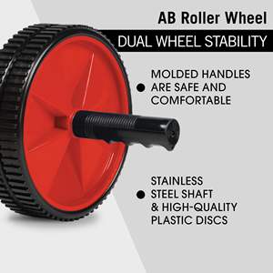 Equipo de Ejercicio Abdominal, Fortalecedor de Abdomen, Ruedas Dobles de PP y TPR, Acero Inoxidable, Duradero, Unisex - Product Image 4