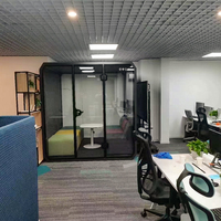 Cabine de bureau Poste de travail acoustique moderne Réunion en ligne 6 sièges Pod de salle de bain préfabriqué
