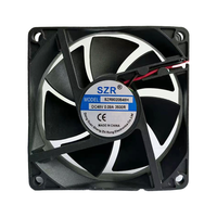 Ventilateurs axiaux DC sans balais personnalisables 80x80x20mm 5/12/24/48V SZR8020 avec roulement à billes pour ventilation et refroidissement d'air DC OEM/ODM