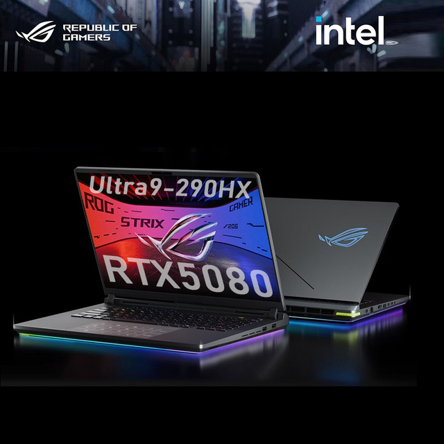 For ROG Strix G16 Intel Core I9-290HX RTX 5080 16-inch MiniLED Gaming Laptop 32GB DDR5 1TB SSD 240Hz Refresh Rate English