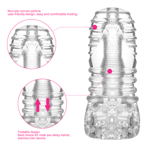 Männlicher Mastur bator Sex Adult Toys Tasche Pussy Stroker Handjob Eichel Trainings werkzeug Penis Trainer Massage gerät Open-Ended Sleeve Toy - Product Image 5