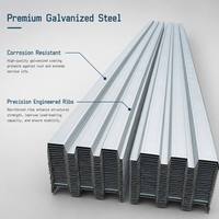 Matériaux de construction métalliques YXB50-180-720, dalle de plancher galvanisée à haute efficacité pour structures en acier préfabriquées