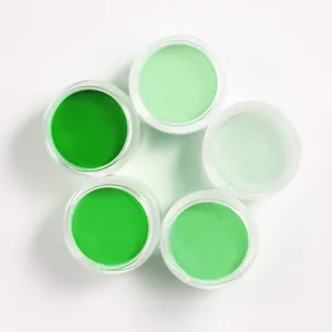 Fornitori di unghie personalizzate di colore verde eleganza di alta durata facile da applicare in acrilico unghie immersione in polvere dimensioni in 0.5oz 1oz 2oz