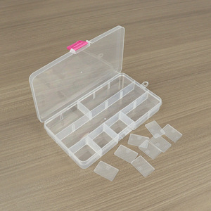 Rectangular Pp Plastic <b>Storage</b> <b>Box</b> 15 Detachable Compartments For Jewelry Earrings Buttons Hardware Components Packaging - Product Image 3