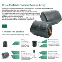 Système de sonorisation portable haut de gamme pour l'extérieur, multi-positions, tout-en-un, alimenté par batterie, haut-parleur sans fil Bluetooth