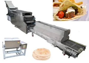מלא אוטומטי 30cm הפיתה לחם יצרנית מכונת הפיתה לחם ייצור קו עבור טורטיה רוטי צ 'פאטי ביצוע מכונת