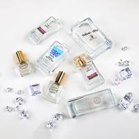 Botol Parfum Pria Kaca Transparan Hitam Doff Gradasi 30 ml 50ml 100ml Kosong Mewah Dapat Disesuaikan
