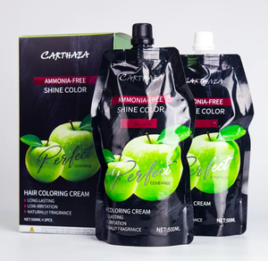 Crema Colorante per Capelli a Base di Estratto di Mela <span class=keywords><strong>Senza</strong></span> <span class=keywords><strong>Ammoniaca</strong></span> Marca Carthaea 500mlx2 Vendita all'Ingrosso - Product Image 1