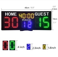 Petit tableau de score électronique portable mural pour terrain de padel intérieur, tableau de score numérique LED pour tennis avec télécommande