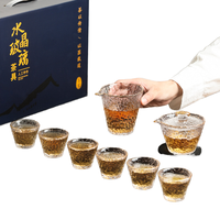 Ensemble de tasses à thé Kung Fu Ss Phnom Penh avec couvercle, 200 ml, verre cristallin résistant aux hautes températures, design japonais moderne, pour la maison et le bureau