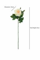 Composition florale murale haut de gamme en roses artificielles en soie pour mariage, Noël, Halloween – Couleurs douces blanc et jaune