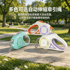 Automatic retractable <b>dog</b> <b>leash</b>, cat <b>leash</b>, <b>dog</b> chain, small and medium-sized <b>dogs</b>, Corgi pet supplies, anti-lost. - Product Image 2