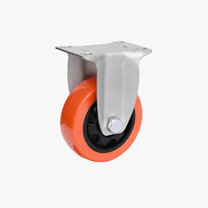 3 4 <span class=keywords><strong>5</strong></span> Zoll PU-Trolley-Rad mit Kunststoffkern, Industrielle Schwerlast-Schwenkrollen aus Edelstahl mit Bremse für Möbel - Product Image 5