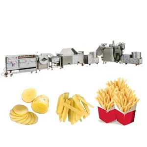 Yazhong weitere Snack-Maschinen vollautomatische halbautbefritte Kartoffel- und Pommes-Herstellungsmaschine / Frozen-Frottee-Produktionsanlage