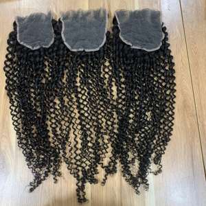 Set 3 Closure HD swiss Lace 5x5 et 6x6 Longue longueur de cheveux cheveux humains bruts cheveux alignés sur les cuticules - Product Image 5