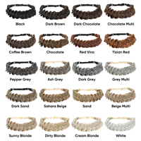 SARLA Bande élastique tressée faite à la main hautement réglable en fibre synthétique résistante à la chaleur pour tresses de cheveux, 18 couleurs