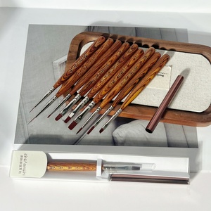 Factory Custom-made Original Wood Rod Nail <b>Brush</b> High-end Nail <b>Brush</b> Nail Salon Professional Supplier - Product Image 6
