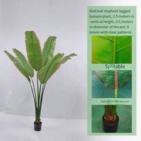 Grand palmier bananier artificiel en plastique léger, plante d'intérieur très réaliste avec grandes feuilles pour la décoration intérieure