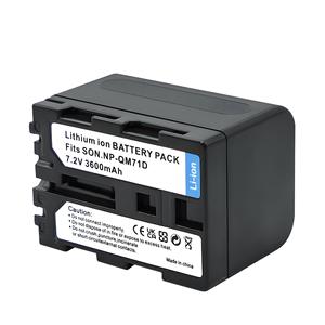 Batería de Litio QM71D de 3600mAh para Videocámaras Sony Serie CE, Certificación RoHS, Venta al Por Mayor, Celdas Completas de Nivel 1 - Product Image 1