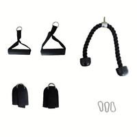 Pour W01625 – Équipement de gym multifonctionnel pour la maison – Système de poulies en acier noir avec accessoires de câble pour la musculation à domicile